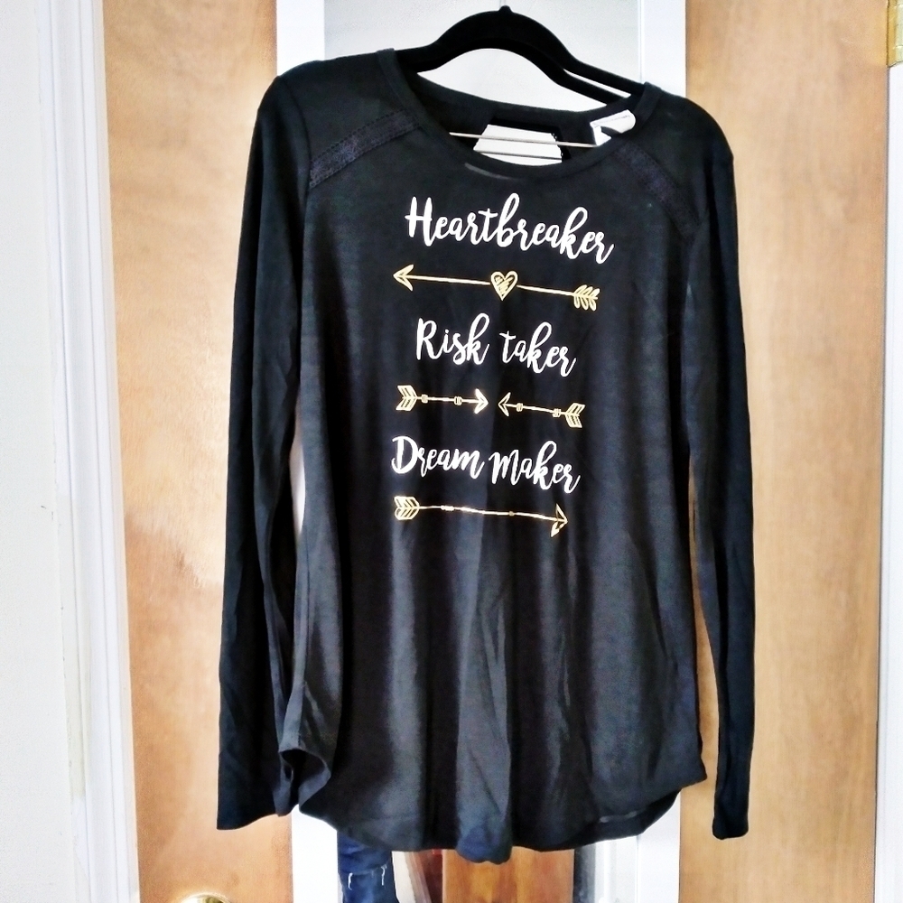 Jerryleigh Heartbreaker Long Sleeve Graphic Tee L